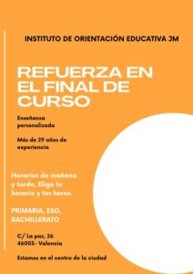 clases de refuerzo valencia 2022